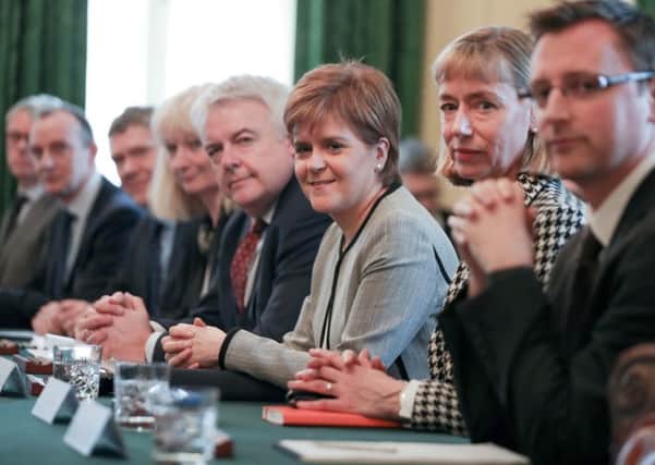 First Minister Nicola Sturgeon, seen with Welsh First Minister Carwyn Jones at a meeting in Downing Street, has hinted that she may be ready to make a deal over the Brexit power grab row, but she may have other problems to deal with (Picture: PA)