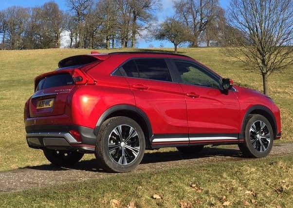 The body style of the Eclipse Cross is bold, with a series of stepped spoilers at the back which could grace a rally car.