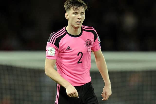 Kieran Tierney is looking to return from a calf injury. Picture: Michael Gillen