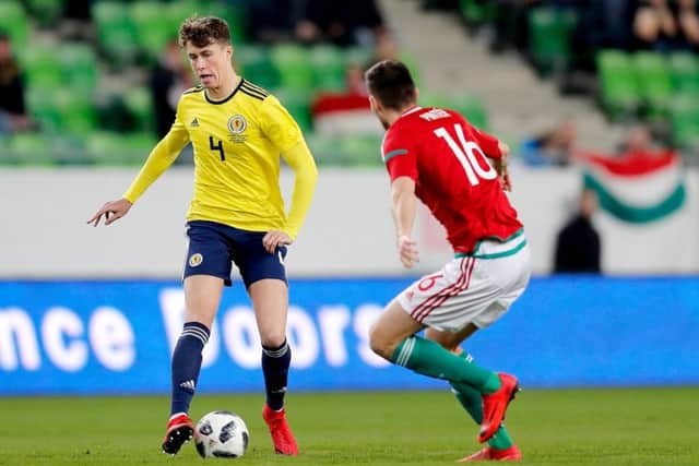 Jack Hendry looked composed in the 1-0 win over Hungary in Budapest. Picture: Laszlo Szirtesi/Getty Images