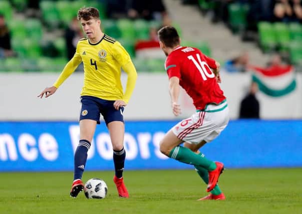 Jack Hendry looked composed in the 1-0 win over Hungary in Budapest. Picture: Laszlo Szirtesi/Getty Images