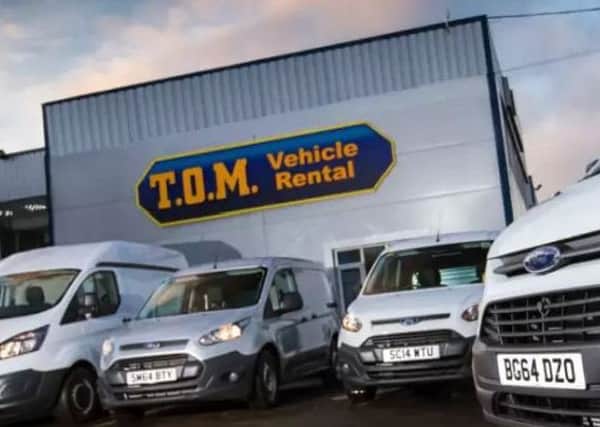 Vehicle rental firm TOM has collapsed resulting in hundreds of job losses.