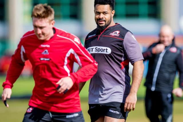 Edinburgh prop Darryl Marfo in training. Picture: Ross Parker/SNS/SRU