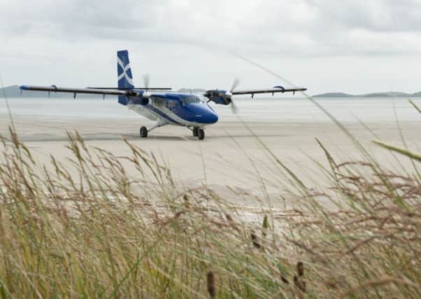 The unique Barra beach landing strip was chosen as the best thing about Scottish transport. Picture: Abigail Treffry