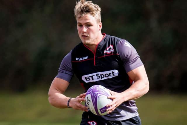 Edinburgh's Duhan van der Merwe in training. Picture: Ross Parker/SNS/SRU