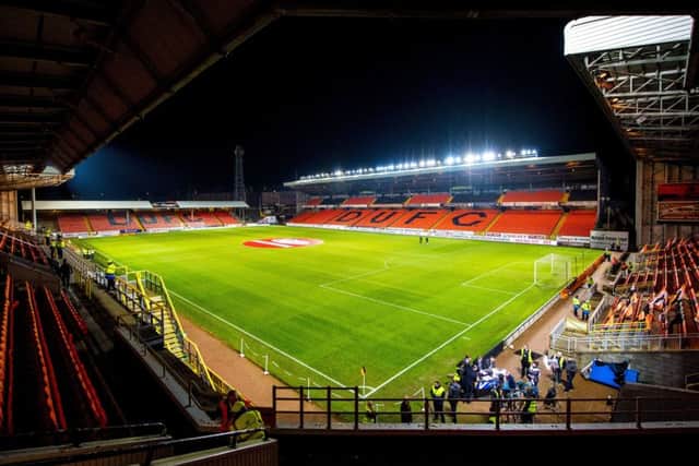 Dark days at Tannadice are likely to be reflected in the mood at Dundee Uniteds agm this morning. Picture: SNS.