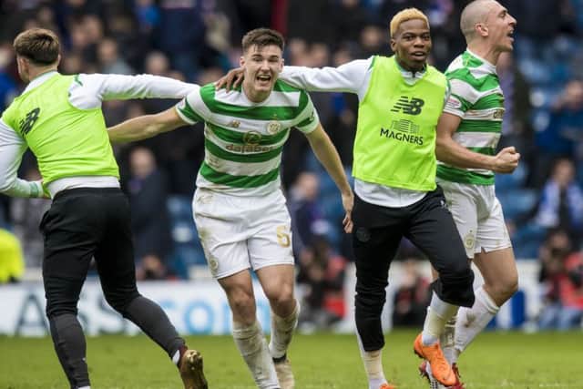 Celtic could be without Kieran Tierney for the Ross County clash. Picture: SNS Group