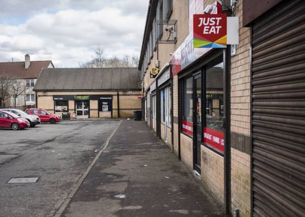 The scene of the incident in Castlemilk. Pic: John Devlin
