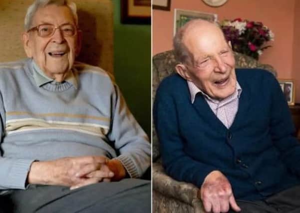 Robert Weighton, left, and Alf Smith are both celebrating their 110th birthdays today. (Photo: Steve Parsons/PA and Andrew OBrien/Church of Scotland/PA)