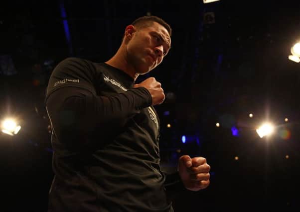 New Zealand's Joseph Parker during his pre-fight public workout in Cardiff. Picture: Geoff Caddick/AFP/Getty