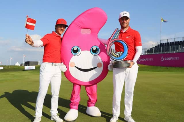 Thorbjørn Olesen and Lucas Bjerregaard triumphed in the inaugural GolfSixes event at the Centurion Club in St Albans. Picture: Andrew Redington/Getty