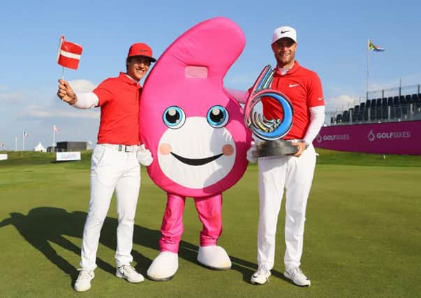 ThorbjÃ¸rn Olesen and Lucas Bjerregaard triumphed in the inaugural GolfSixes event at the Centurion Club in St Albans. Picture: Andrew Redington/Getty