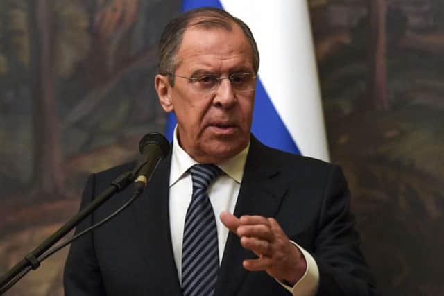 Russian Foreign Minister Sergei Lavrov. Pic: Getty/AFP