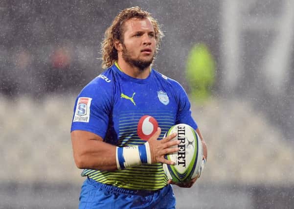 Pierre Schoeman in Super Rugby action for Bulls against Crusaders. Picture: Getty Images