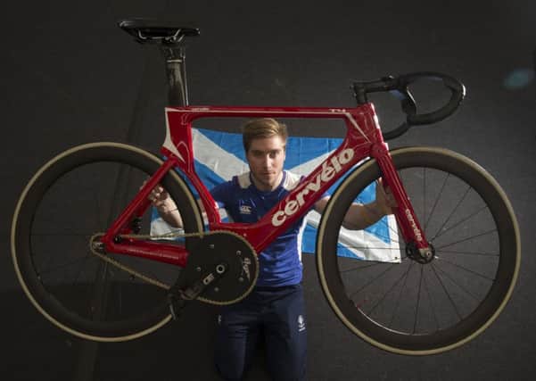 Scottish cyclist Jonny Wale says he'll be disappointed if he doesn't come home from the Commonwealth Games on the Gold Coast with at least a silver medal. Picture: Jeff Holmes