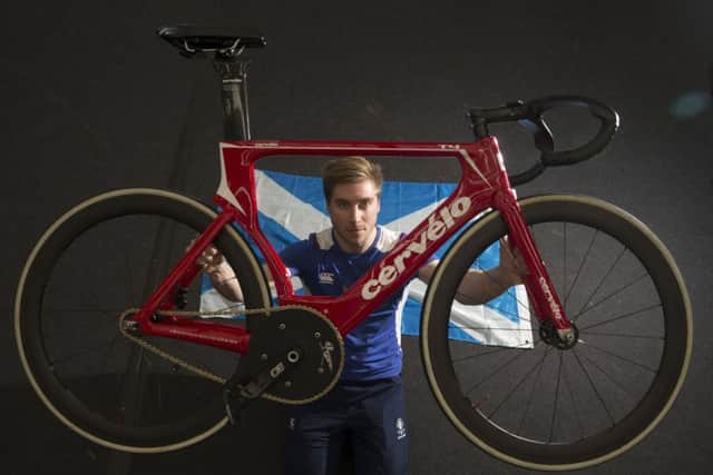 Scottish cyclist Jonny Wale says he'll be disappointed if he doesn't come home from the Commonwealth Games on the Gold Coast with at least a silver medal. Picture: Jeff Holmes
