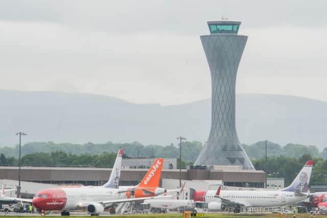Edinburgh Airport's iconic tower. Picture: Ian Georgeson