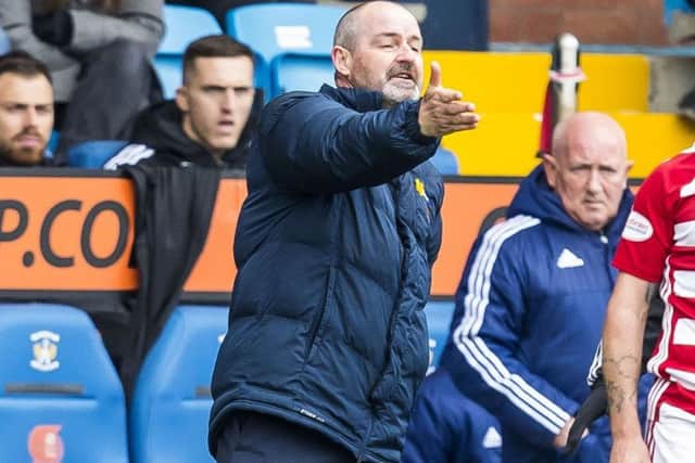 Steve Clarke gives instructions from the touchline as his players extend their impressive run of form. Picture: Roddy Scott/SNS