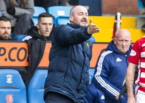Steve Clarke gives instructions from the touchline as his players extend their impressive run of form. Picture: Roddy Scott/SNS