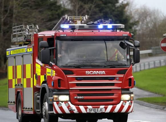 Firefighters are tackling the blaze.