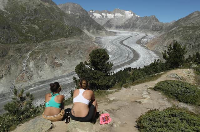Switzerland's Aletsch glacier is about 23km long and up to 900 meters deep, but is shrinking rapidly as the temperature rises. (Picture: Getty)