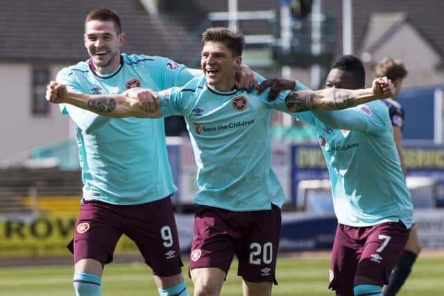 Hearts' Ross Callachan is aiming for his best goals haul for a season. Picture: Ross Parker/SNS