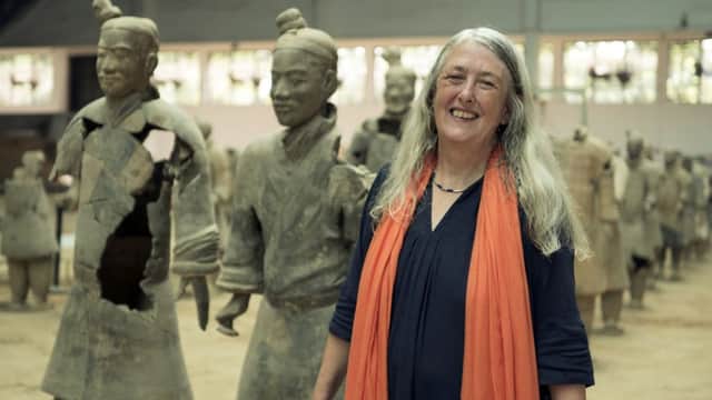 Professor Mary Beard inside The Museum of Qin Terracotta Warriors and Horses (Picture: Nutopia)