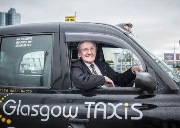 Robert has been driving cabs in Glasgow for 58 years. Pic: Elaine Livingstone
