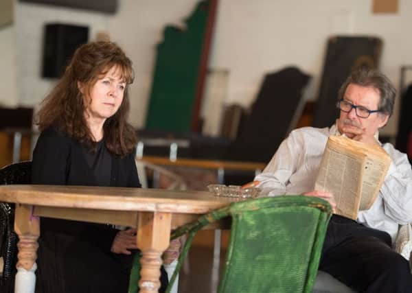 Brid Ni Neachtain as Mary Tyrone and George Costigan as James in rehearsals for Long Day's Journey Into Night at the Citz