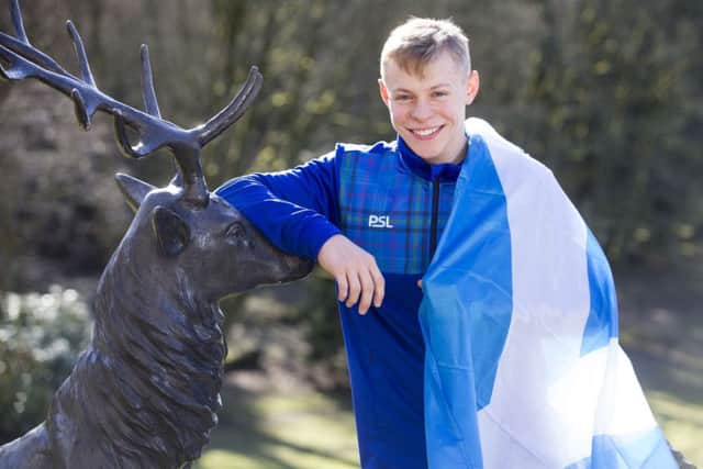 He was born in Nottingham but gymnast Hamish Carter can't wait to represent Scotland at the Commonwealth Games on the Gold Coast. Picture: Jeff Holmes