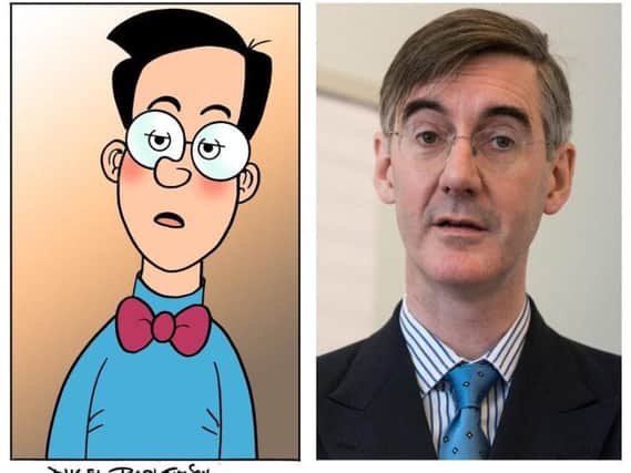 Beano bosses want Jacob Rees-Mogg to stop impersonating Walter Brown.