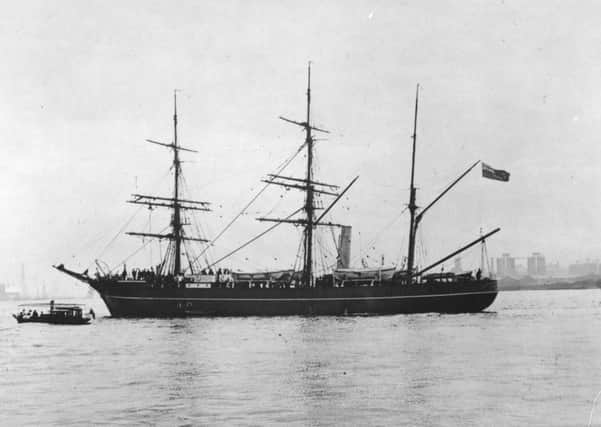 1901:  Robert Falcon Scott's ship SS Discovery, the vessel that took him on his first expedition to the Antarctic in 1901-4.  (Photo by Hulton Archive/Getty Images)