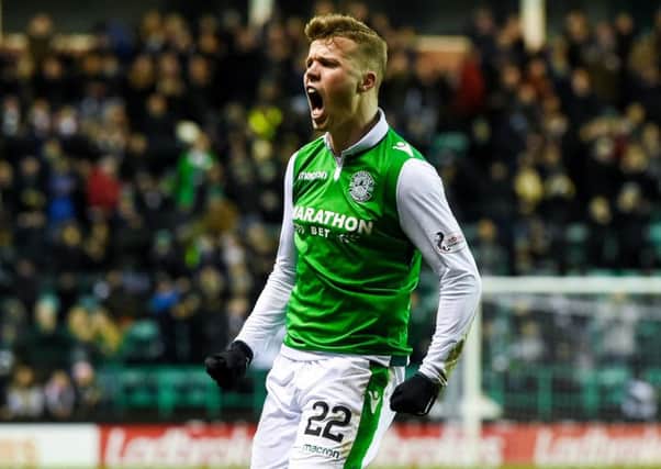 Florian Kamberi has hit six goals in eight games for Hibs, including a midweek hat-trick against Hamilton. Picture: SNS