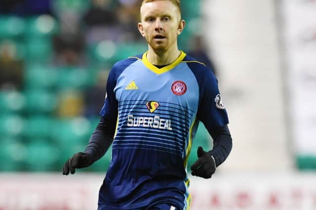 Hamilton's fit-again forward Ali Crawford played his first game since December in the defeat by Hibs on Tuesday. Picture: Craig Foy/SNS