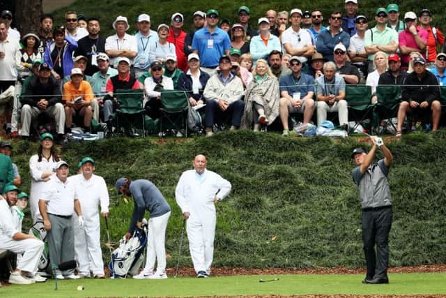 Sandy Lyle taking part in the eve-of-event Par 3 contest. Picture: Getty Images