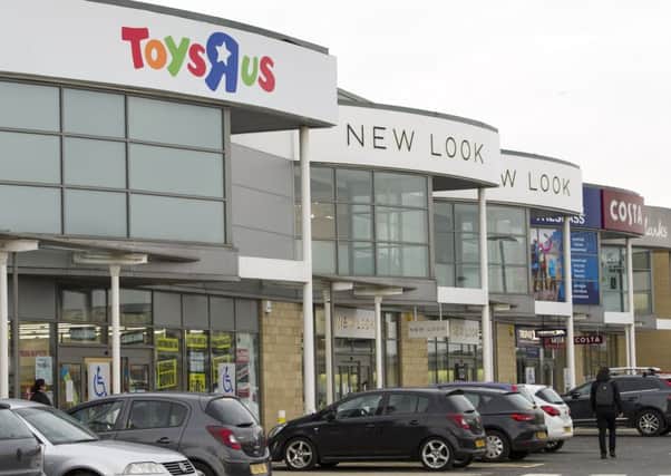 Toys R Us and New Look in Craigleith shopping centre, Edinburgh. Picture: Ian Rutherford