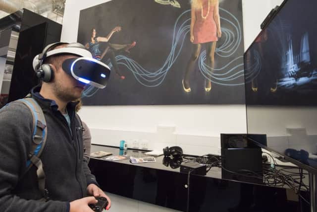 A prospective student visits Abertay during an open day at the Dundee university, which is ranked as a world-leader for video game design. Picture: Alan Richardson