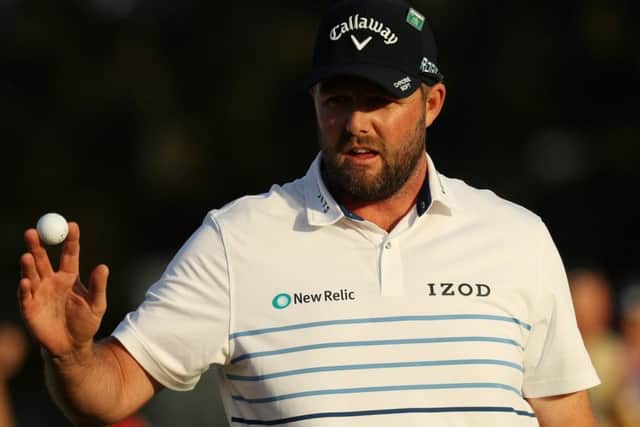 Australian Marc Leishman is leading the chase at Augusta National. Picture: Getty Images