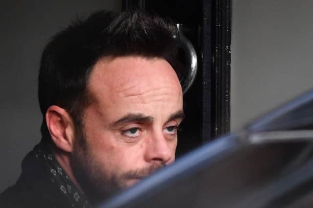 Ant McPartlin leaving a house in West London. Picture: John Stillwell/PA Wire