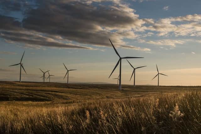 Wind turbines in Scotland provided a 44 per cent increase in power to the National Grid. Picture: John Devlin