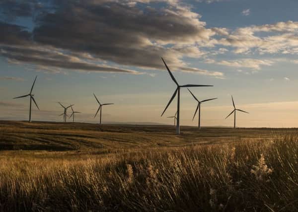 Wind turbines in Scotland provided a 44 per cent increase in power to the National Grid. Picture: John Devlin