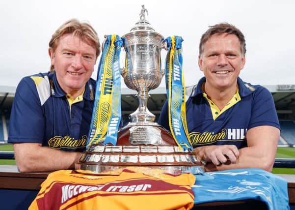Former Motherwell boss Stuart McCall and ex-Aberdeen striker Scott Booth look ahead to the Scottish Cup semi-finals. Picture: Steve Welsh