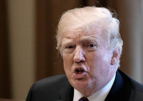 US President Trump vowed to respond "forcefully" to Saturday's chemical weapons attack on civilians. Picture: AFP/Getty