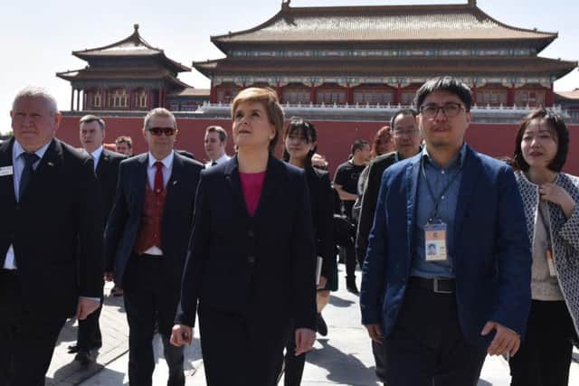 Sturgeon is on a five-day visit to China. Picture: AFP/Getty