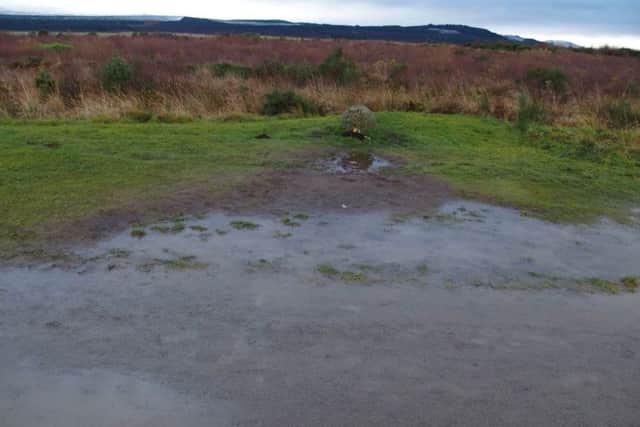 The Clan Fraser grave and damaged ground. PIC: NTS.