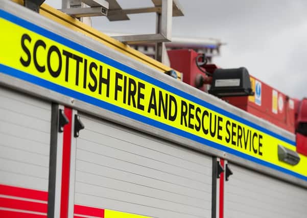 The blaze was extinguished by firefighters from the Scottish Fire and Rescue Service. Picture: John Devlin