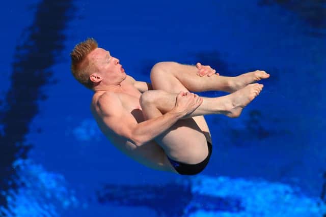 James Heatly competes in the Men's 1m Springboard Final at the Optus Aquatic Centre during day seven of the 2018 Commonwealth Games in Australia. Picture: PA
