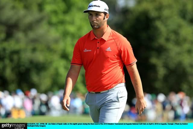Jon Rahm during his final round at The Masters. Picture: Andrew Redington/Getty Images