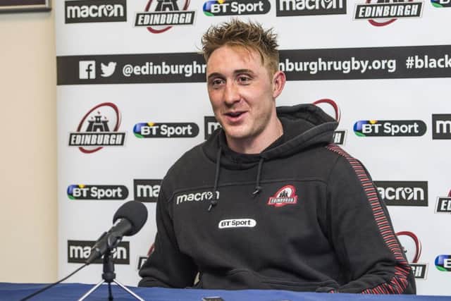 Edinburgh's Dougie Fife speaks to the press ahead of his side's clash with Scarlets. Picture: SNS