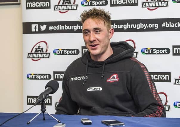 Edinburgh's Dougie Fife speaks to the press ahead of his side's clash with Scarlets. Picture: SNS
